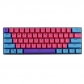 61 Keys Myrtle Starlight Toxic ANSI PBT Doubleshot Backlit Keycaps Set OEM Profile for MX Mechanical Gaming Keyboard GH60 GK61 RK61/ALT61/Annie/poker